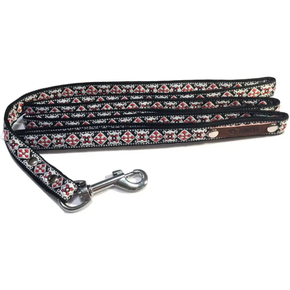 Designer handmade cotton dog collar no.12s - Small Lead