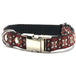 Designer personalised cotton dog collar for small breeds