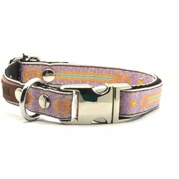 Designer personalised dog collar for small dog breeds