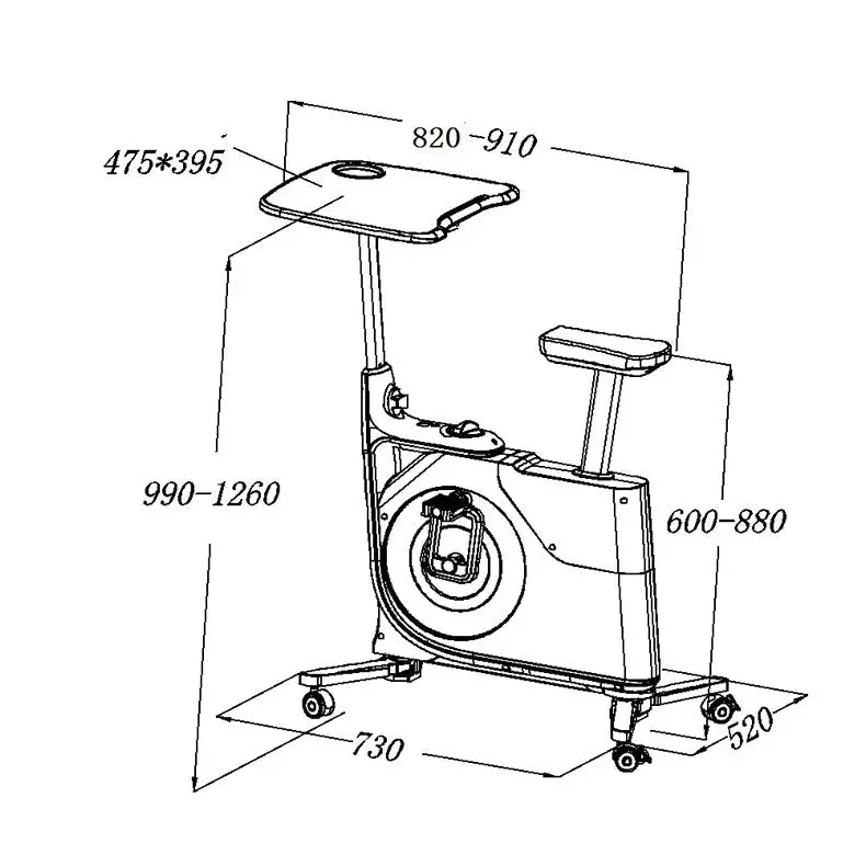 Desk Home Exercise Bike Small Magnetic Control Silent Aerobic Exercise Nexellus