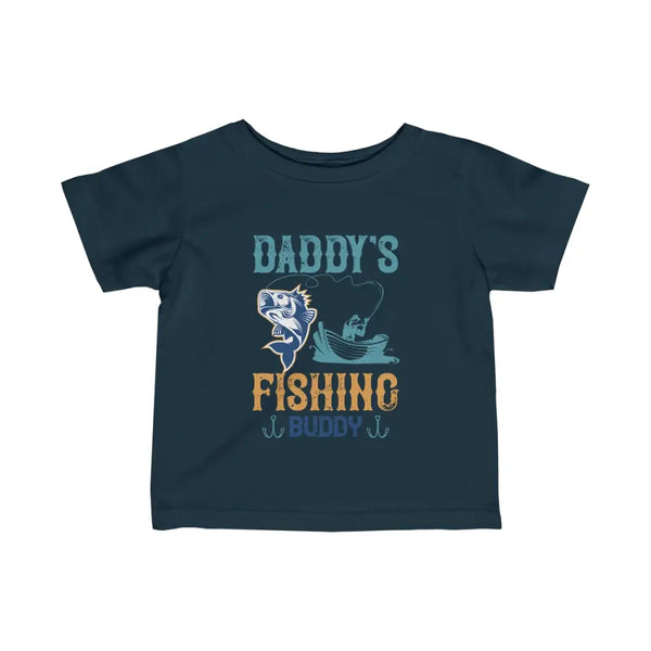 Discover our infant fine jersey tee - daddy’s fishing