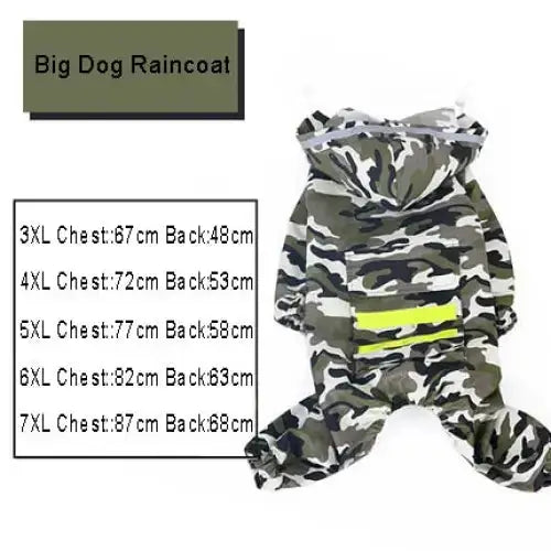 Dog raincoat jumpsuit rain coat for dogs pet cloak labrador waterproof Nexellus