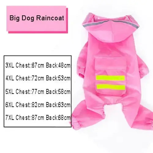 Dog raincoat jumpsuit rain coat for dogs pet cloak labrador waterproof Nexellus