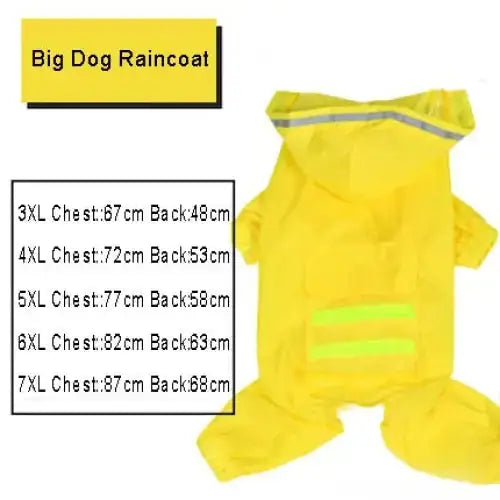 Dog raincoat jumpsuit rain coat for dogs pet cloak labrador waterproof Nexellus