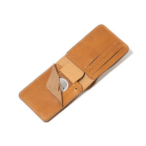 Dollar bill airtag wallet - Camel