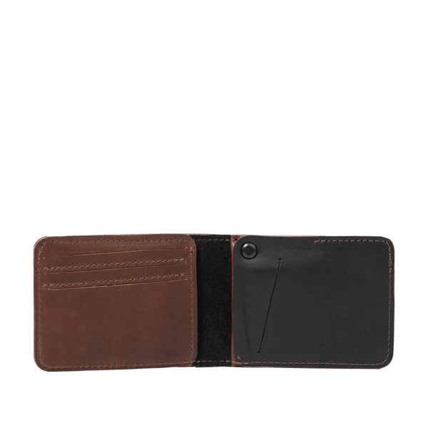 Dollar bill airtag wallet - Mahogany And Black