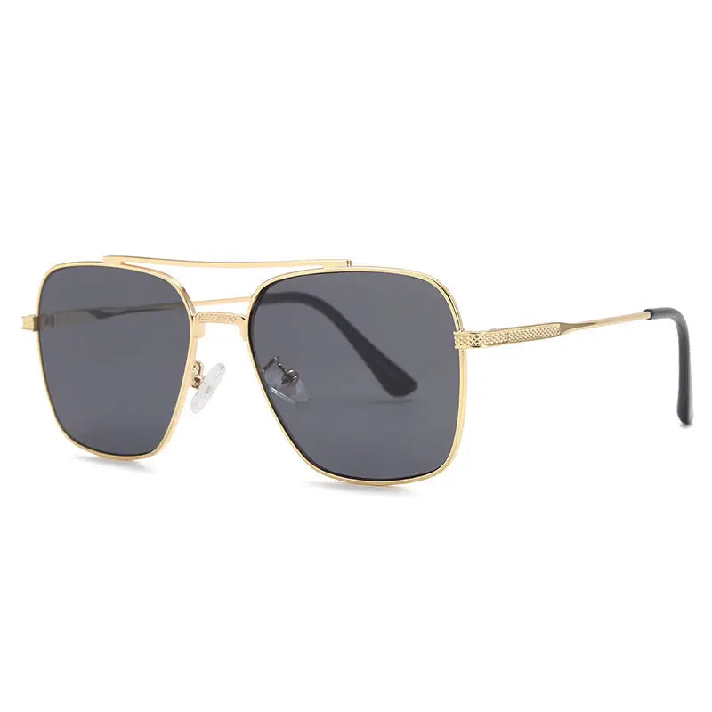 Double Beam Stylish Metallic Sunglasses Retro Street Sunglasses For Men Nexellus