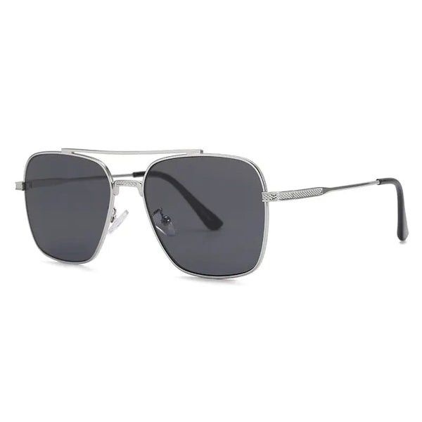 Double Beam Stylish Metallic Sunglasses Retro Street Sunglasses For Men Nexellus