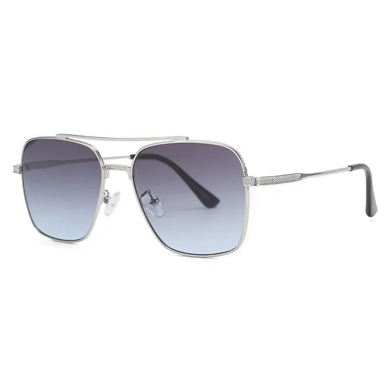 Double Beam Stylish Metallic Sunglasses Retro Street Sunglasses For Men Nexellus