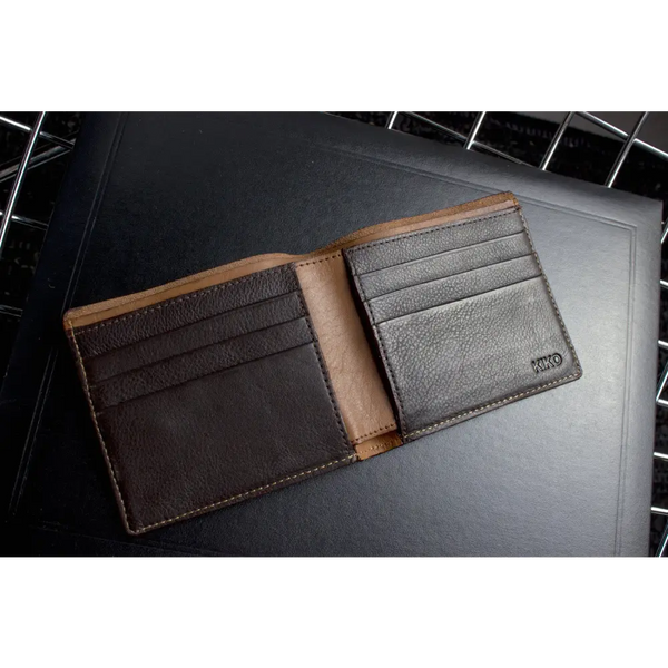 Double bifold wallet - Brown