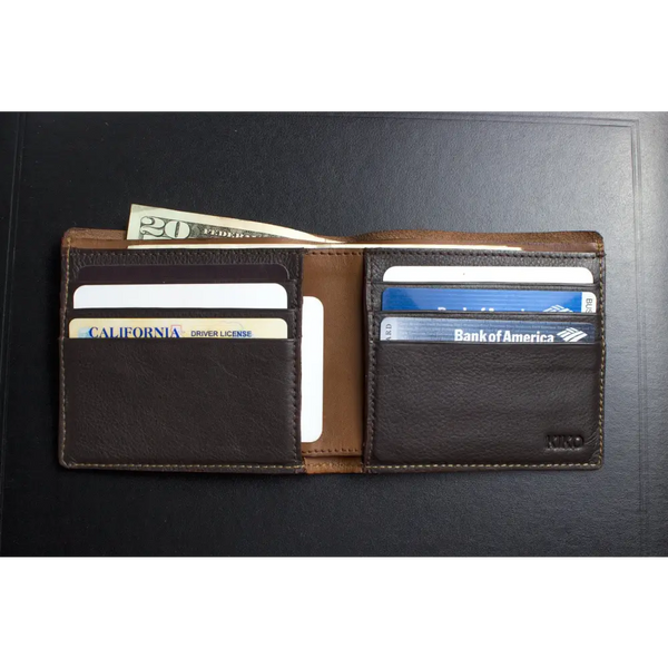 Double bifold wallet - Brown