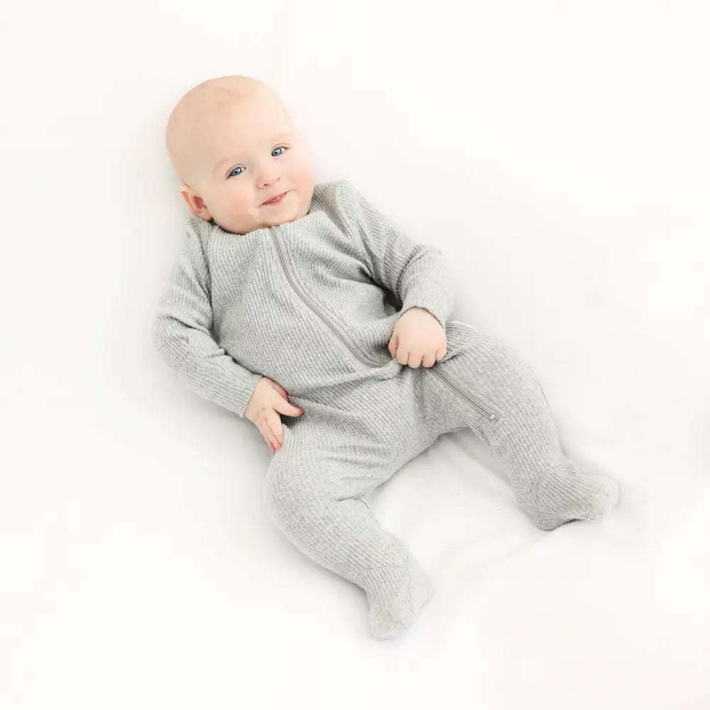 Dove Grey Zip Sleepsuit - Nexellus