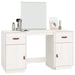 Dressing table set with a mirror white solid wood pine Nexellus