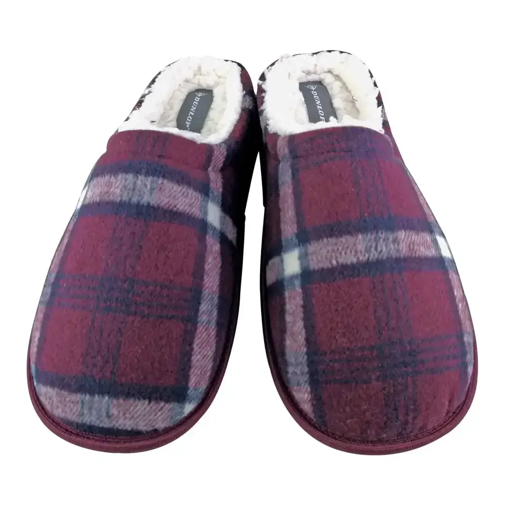 Dunlop - mens slippers - checkered 7179 (7 uk / red) Nexellus