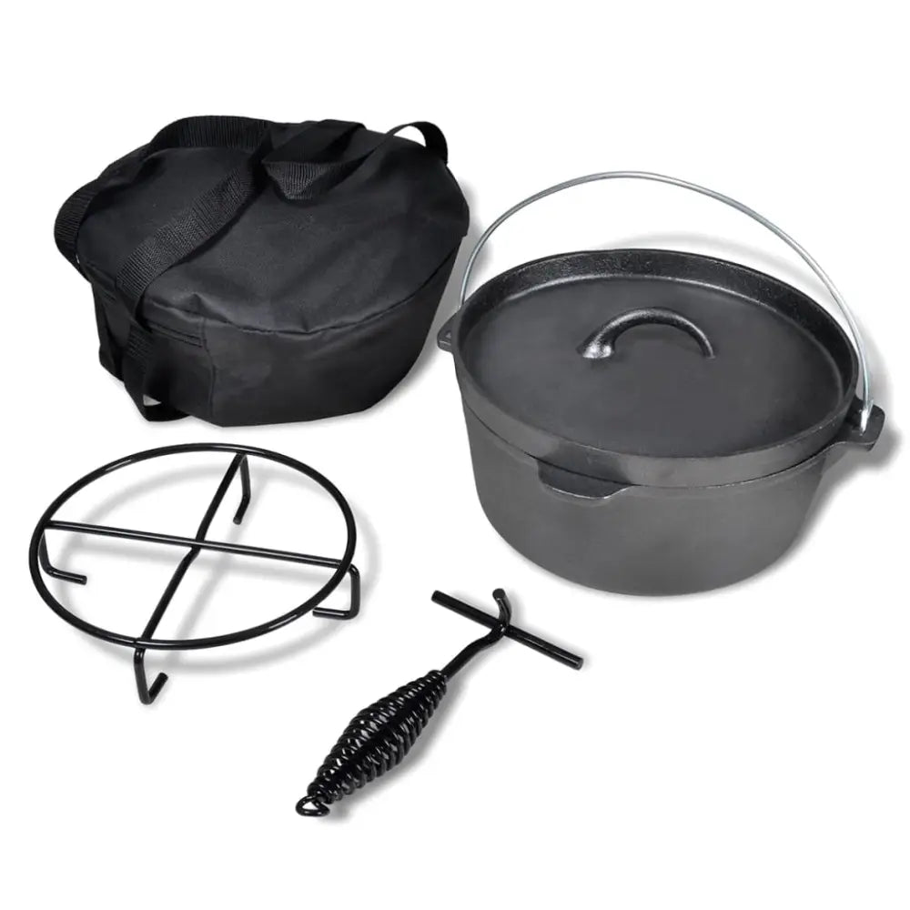 Dutch oven 4.2 l including accessories - Black