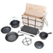 Dutch oven set 9pcs - Black