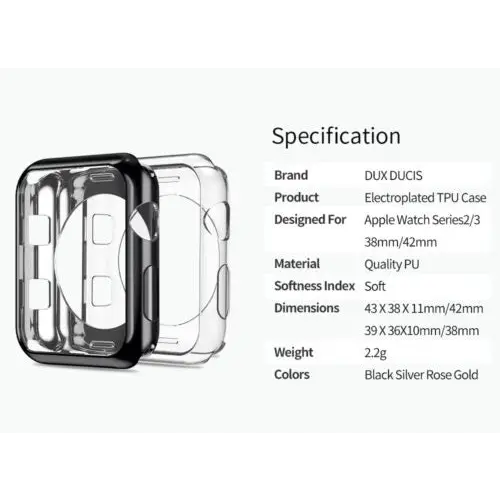 Dux ducis electroplated tpu case - for apple watch series