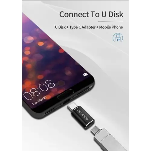 Dux ducis micro usb to usb-c connector adapter black