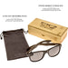 Ebony wood classic style sunglasses with black polarized