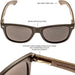 Ebony wood classic style sunglasses with black polarized