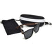 Ebony wood classic style sunglasses with black polarized