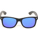 Ebony wood classic style sunglasses with blue mirrored polarized lenses - Nexellus