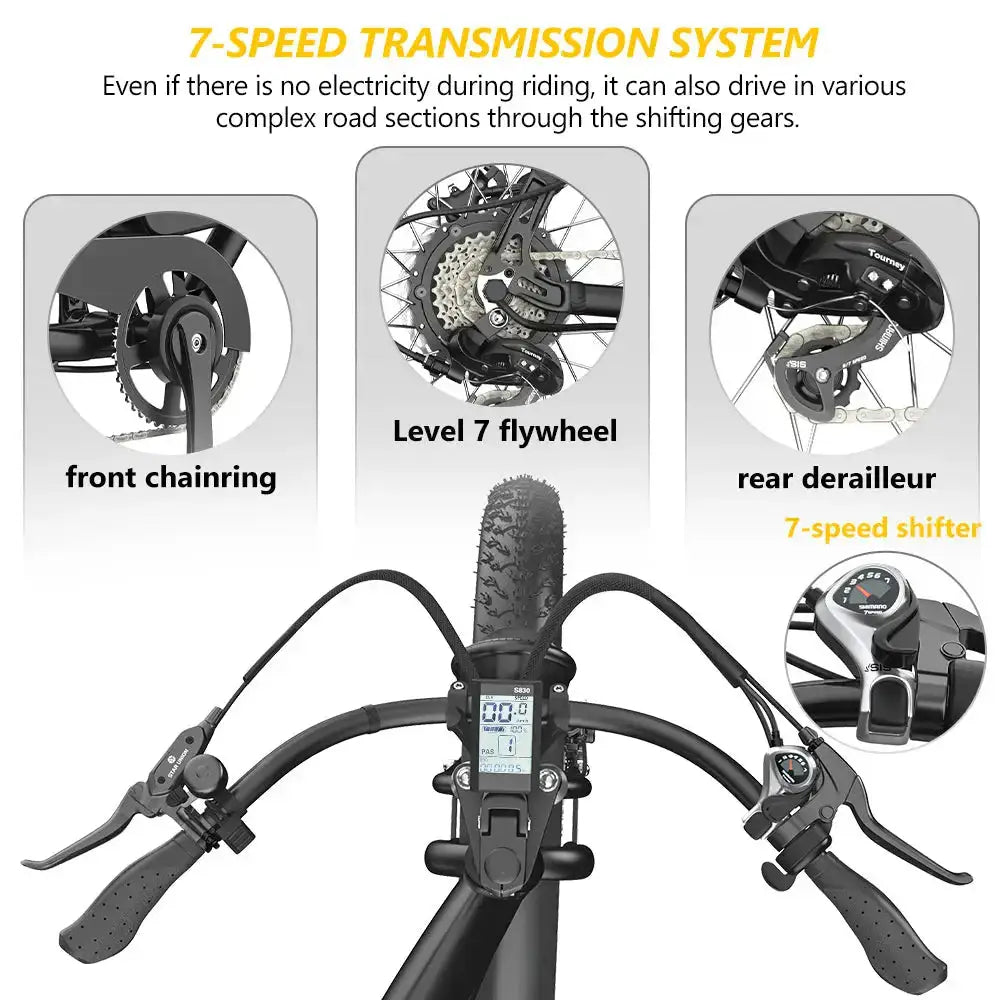 Electric bike fat tire electric bike 26inch 48v 1200w folding bike Nexellus