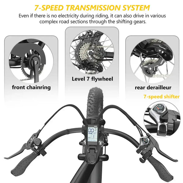 Electric bike fat tire electric bike 26inch 48v 1200w folding bike Nexellus