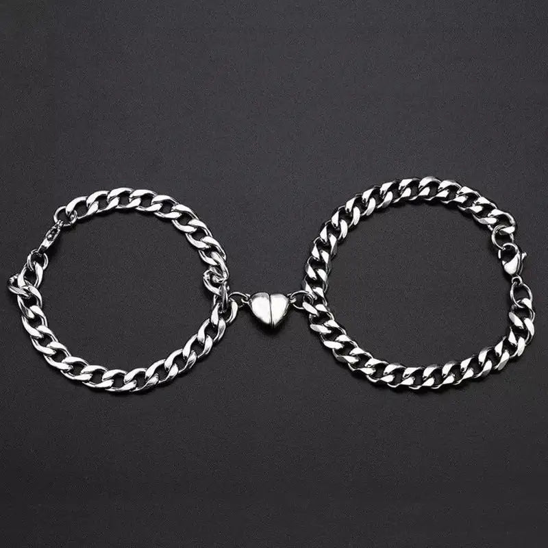 Europe And America Cool Style Love Bracelet Made Of An Old Pair Of Magnetite Lovers' Handwear Nexellus