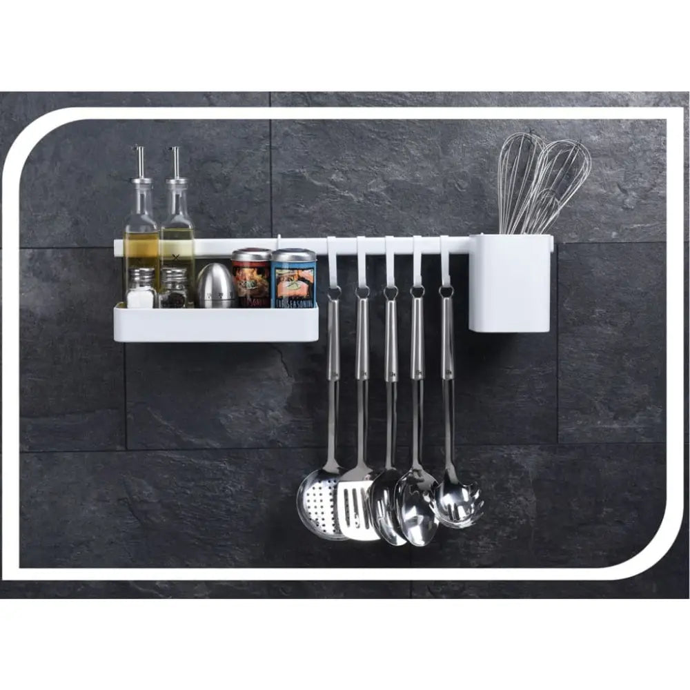 Excellent houseware 8 piece kitchen organiser black - Black