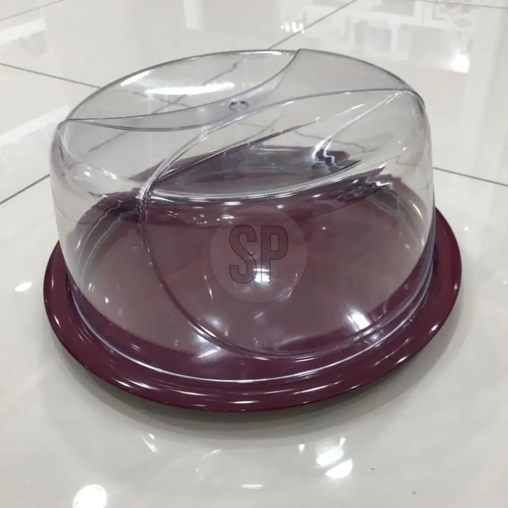 Excellent houseware cake plate 34 cm transparent