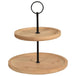 Excellent houseware serving tray 2-tier bamboo round