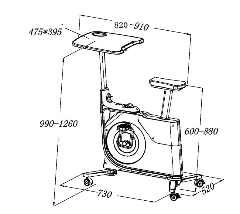 Desk home exercise bike small magnetic control silent