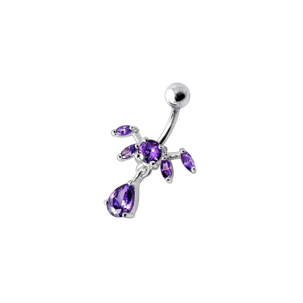 Fancy dangling ss bar navel ring body jewelry Nexellus