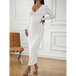 Fashion women's new sexy v-neck hip-hugging long-sleeved dress Nexellus