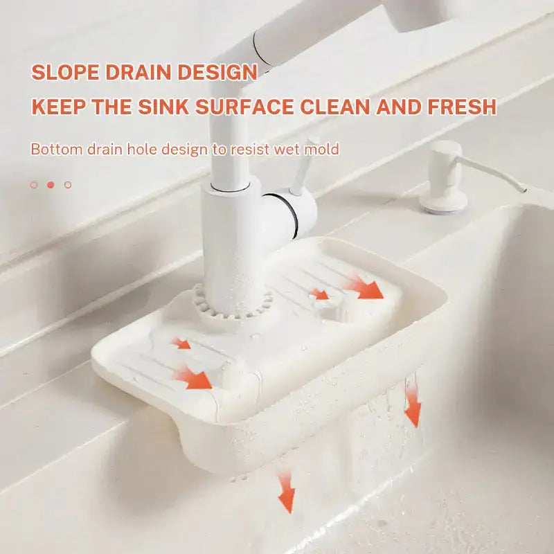 Faucet splash proof drainage rack, sink water collection pad, kitchen Nexellus