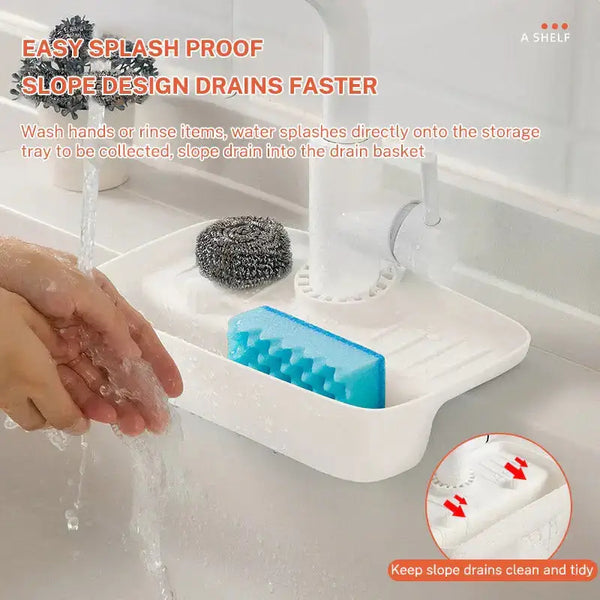 Faucet splash proof drainage rack, sink water collection pad, kitchen Nexellus