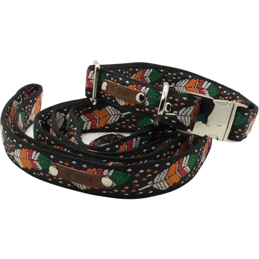 Finnigan’s designer dog collar no.10l - Collar & Lead Set