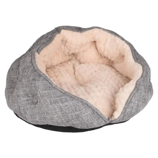 Flamingo cat cave zupo 49x49x25 cm round grey and cream