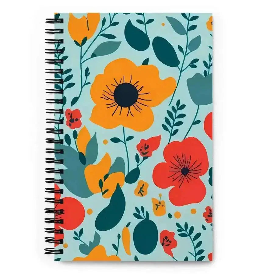 Flowery pattern spiral notebook Nexellus