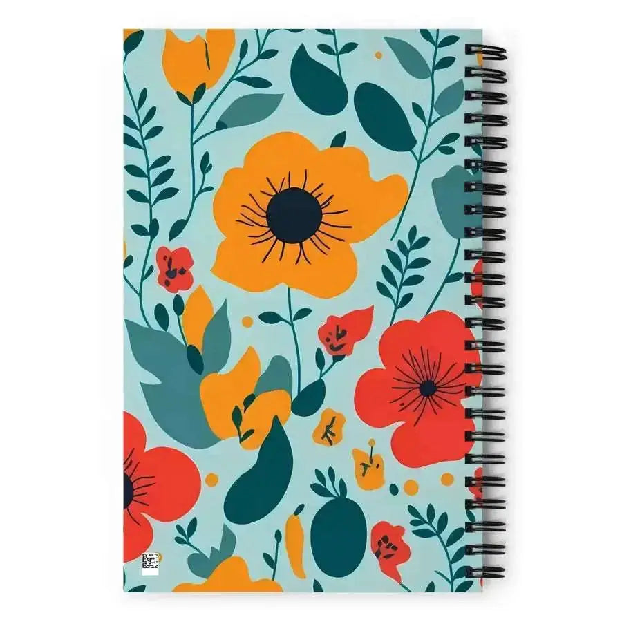 Flowery pattern spiral notebook Nexellus