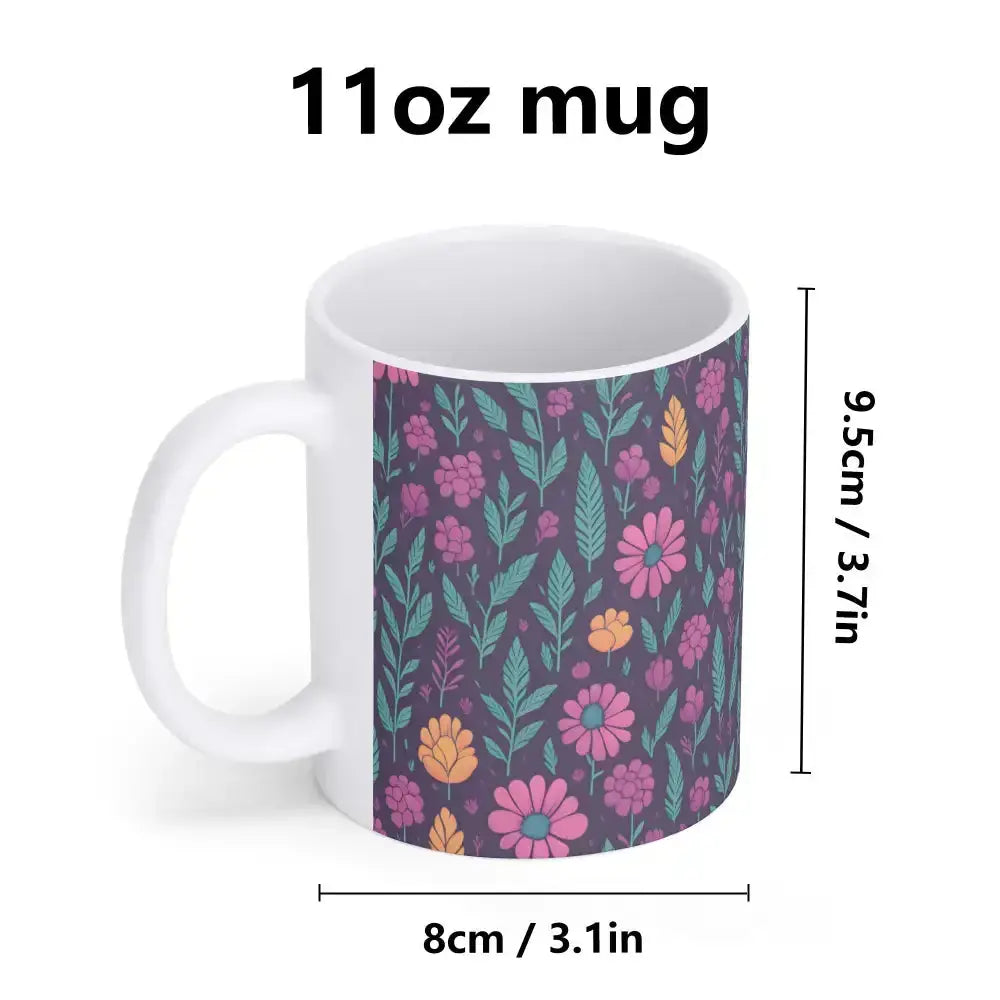 Flowery white mug Nexellus