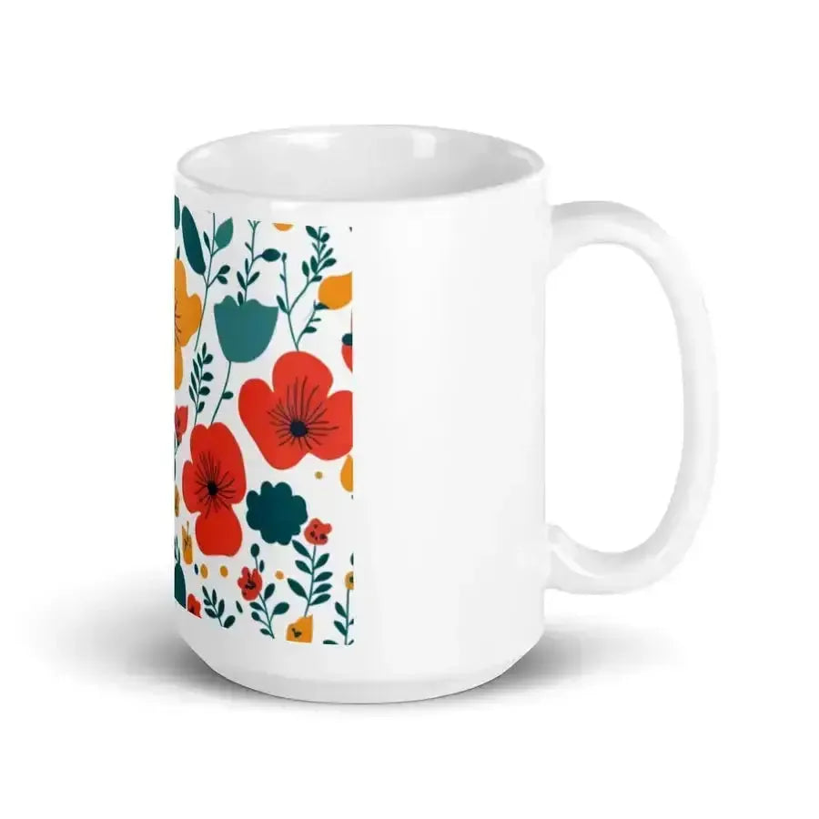 Flowry floral delight: handcrafted mug with unique flower patterns Nexellus