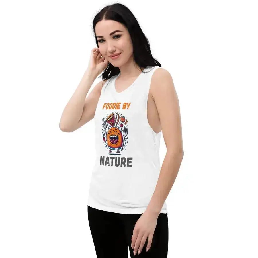 Foodie by nature ladies’ muscle tank Nexellus