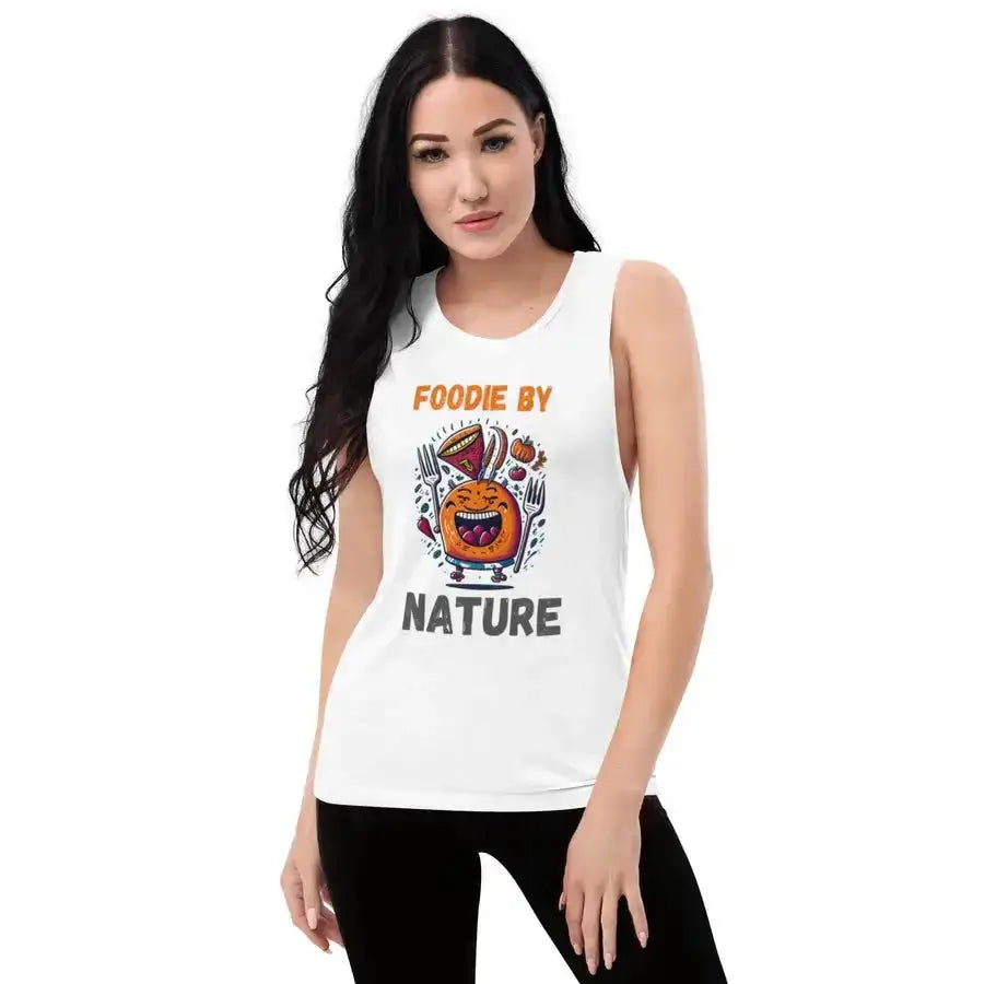 Foodie by nature ladies’ muscle tank Nexellus