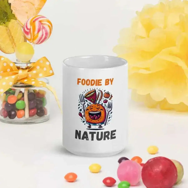 Foody by nature white glossy mug Nexellus