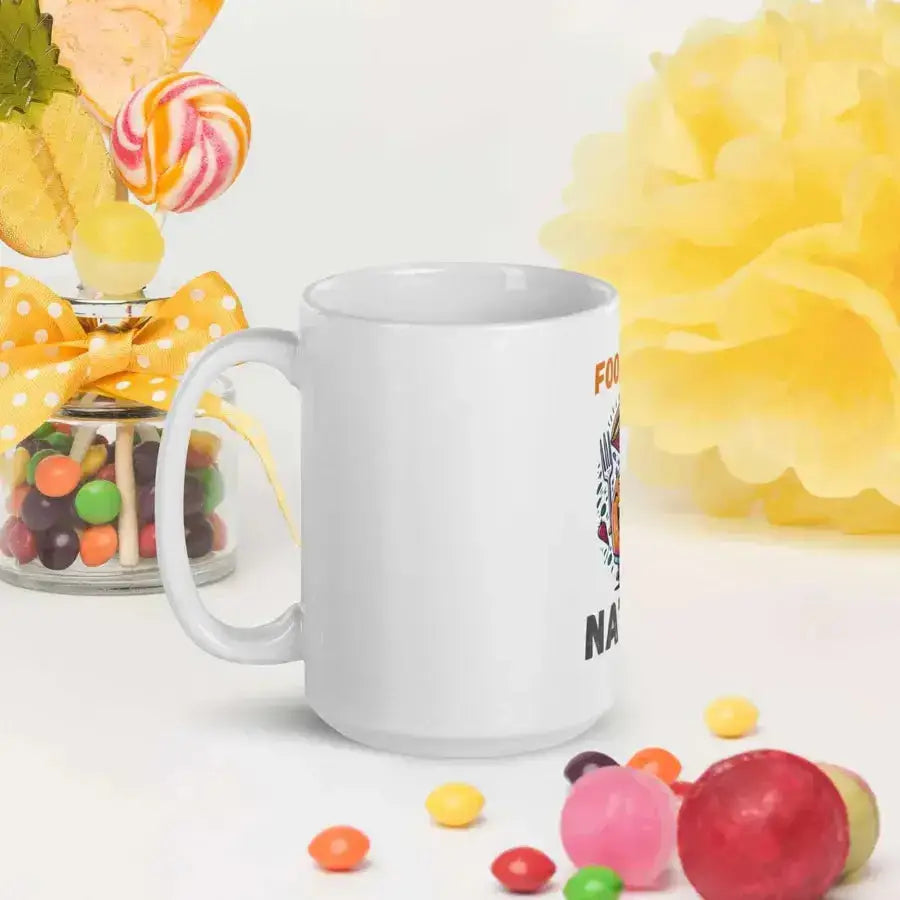 Foody by nature white glossy mug Nexellus