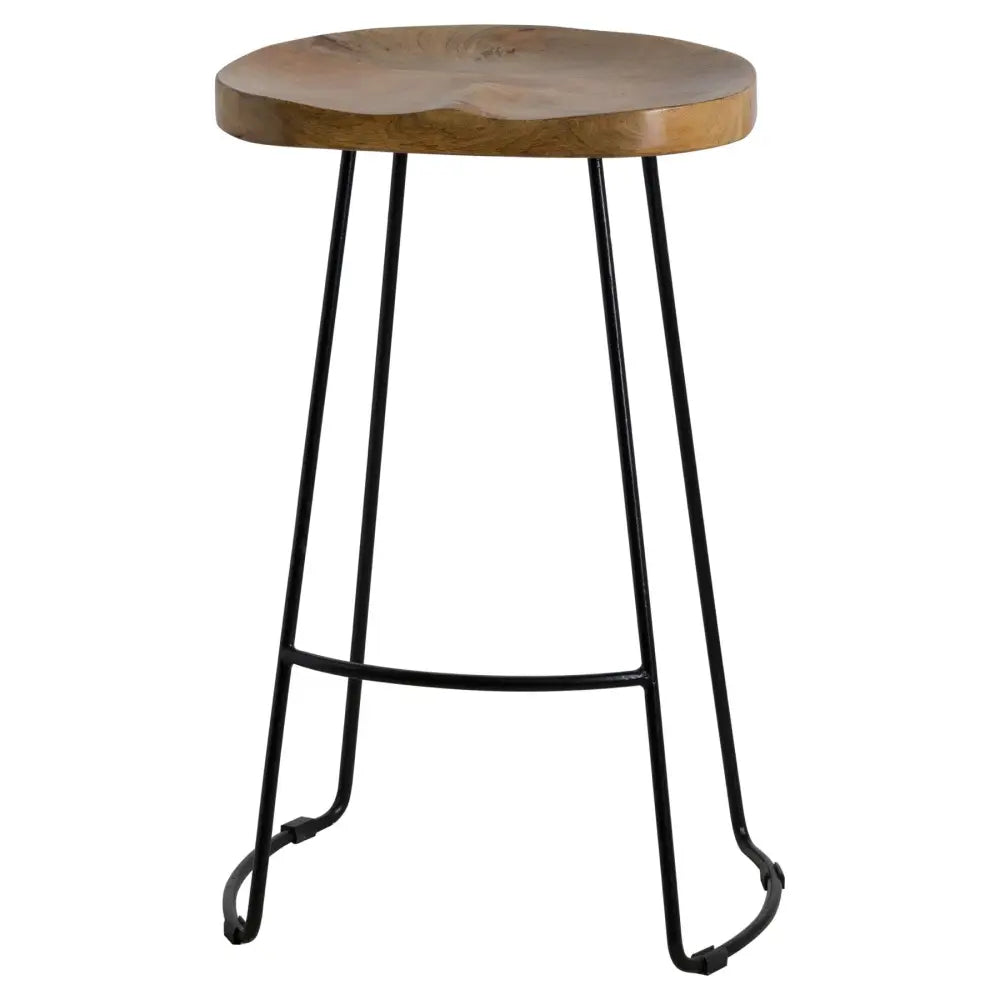 Franklin hardwood shaped barstool - Settee