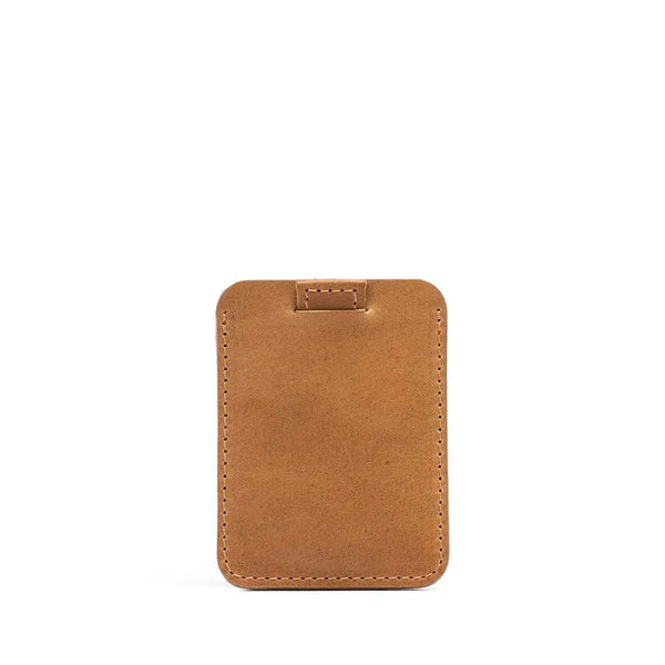 Full-grain leather cardholder - the minimalist - Camel