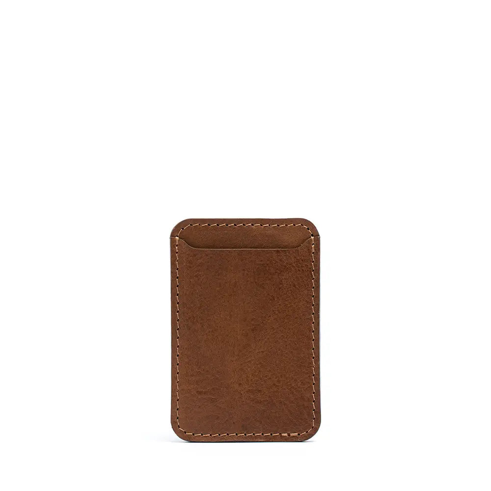 Full-grain leather magsafe wallet - classic - Brown